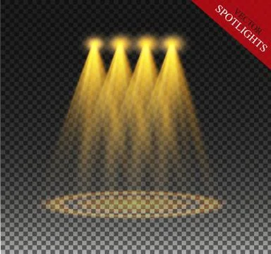 Vector spotlight. Light effect.Scene illumination, transparent effects on a Illustrazione stock