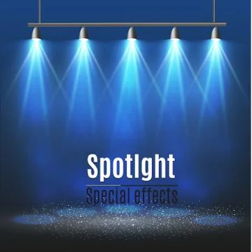 Vector spotlight. Light effect.Scene illumination, transparent effects on a Stock Illustration
