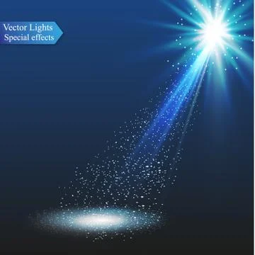 Vector spotlight. Light effect.Scene illumination, transparent effects on a Stock Illustration