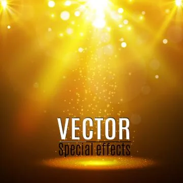 Vector spotlight. Light effect.Scene illumination, transparent effects on a Stock Illustration