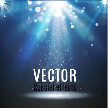 Vector spotlight. Light effect.Scene illumination, transparent effects on a Stock Illustration