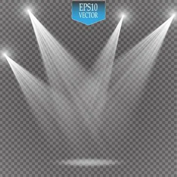 Vector Spotlights. Scene. Light Effects Stock Illustration