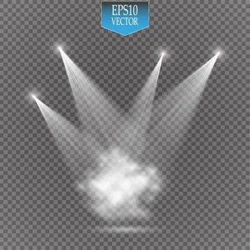 Vector Spotlights. Scene. Light Effects Stock Illustration