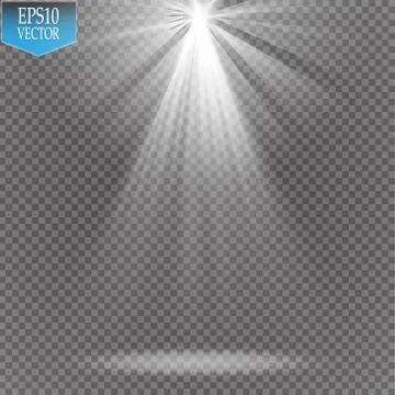 Vector Spotlights. Scene. Light Effects Stock-Illustration