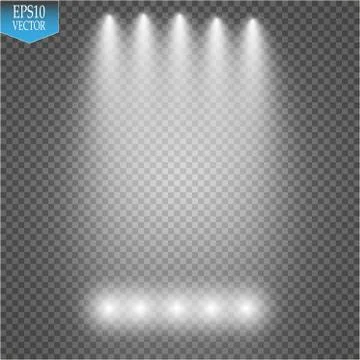 Vector Spotlights. Scene. Light Effects Stock Illustration