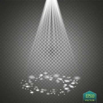 Vector Spotlights. Scene. Light Effects Stock-Illustration
