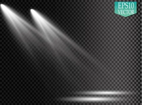 Vector Spotlights. Scene. Light Effects. Glow light effect Ilustração Stock