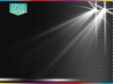 Vector Spotlights. Scene. Light Effects. Glow light effect Ilustração Stock