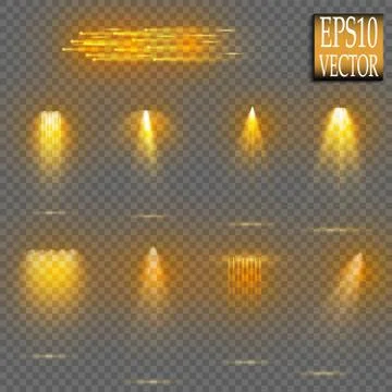Vector Spotlights. Scene. Light Effects. Glow light effect 库存插图
