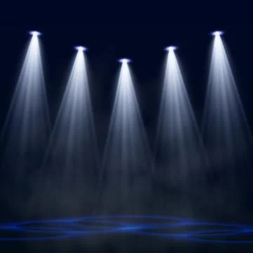 Vector Spotlights. Scene. Light Effects. Glow light effect Stock Illustration