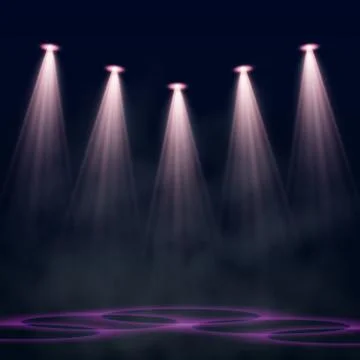 Vector Spotlights. Scene. Light Effects. Glow light effect Stock Illustration