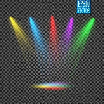 Vector Spotlights. Scene. Light Effects. Glow light effect Stock Illustration