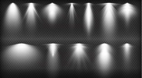 Vector Spotlights. Scene. Light Effects. Stock Illustration