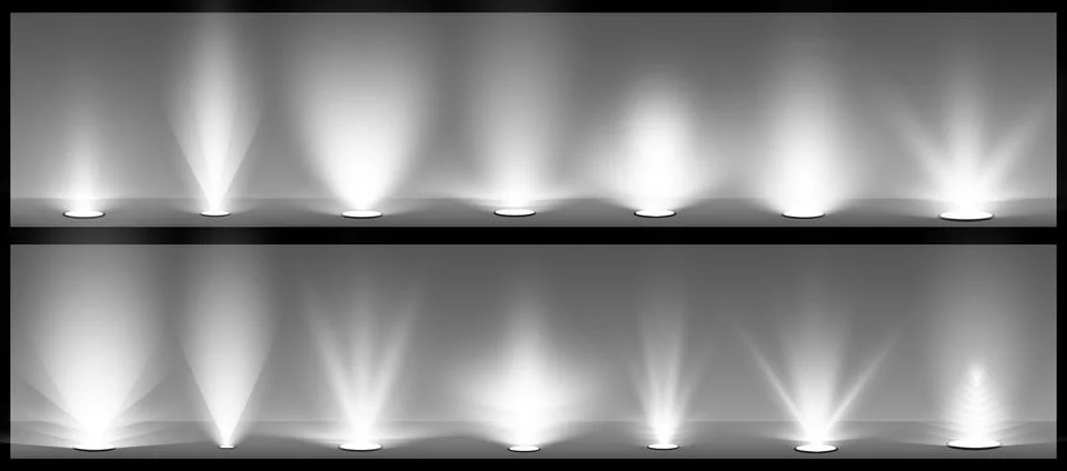 Vector Spotlights. Scene. Light Effects. Illustrazione stock