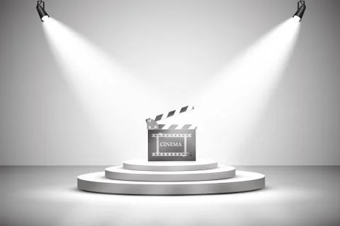 Vector Spotlights. Scene. Light Effects Podium. Light Illustrazione stock