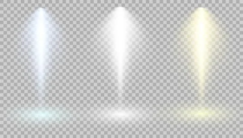 Vector Spotlights. Scene. Light Effects. Glow light effect Illustrazione stock