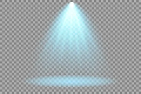 Vector Spotlights. Scene. Light Effects. Glow light effect. Vector illustration. Stockillustratie