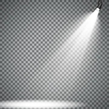 Vector Spotlights. Scene. Light Effects. Glow light effect Stock-Illustration