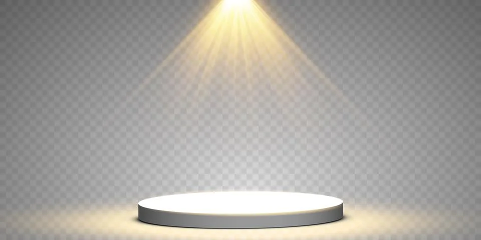 Vector Spotlights. Scene. Light Effects. Glow light effect. Vector illustration. Stock Illustration