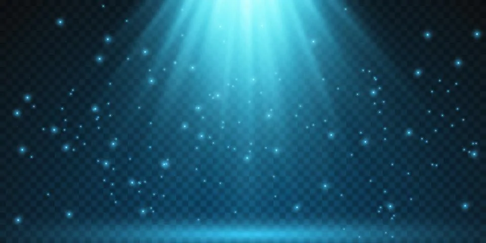 Vector Spotlights. Scene. Light Effects. Glow light effect. Vector illustration. Stock Illustration