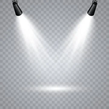 Vector Spotlights. Scene. Light Effects. Glow light effect Stock Illustration