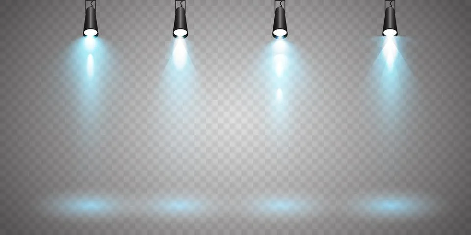 Vector Spotlights. Scene. Light Effects. Glow light effect. Vector illustration. イラスト素材