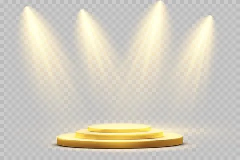 Vector Spotlights. Scene. Light Effects. Glow light effect. Vector illustration. イラスト素材