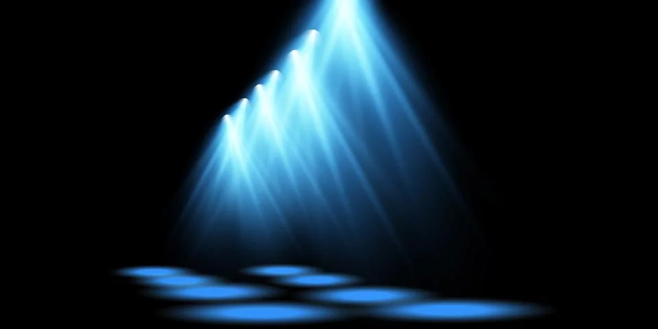 Vector Spotlights. Scene. Light Effects. Glow light effect. Vector illustration. イラスト素材