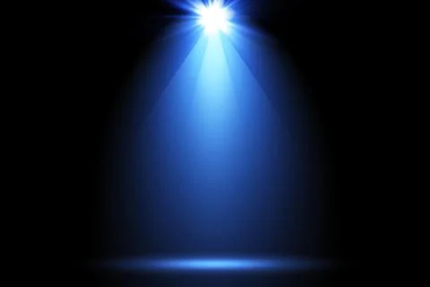 Vector Spotlights. Scene. Light Effects. Glow light effect. Vector illustration. Illustrazione stock