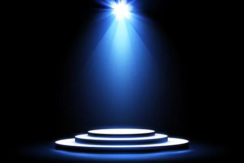 Vector Spotlights. Scene. Light Effects. Glow light effect. Vector illustration. Illustrazione stock