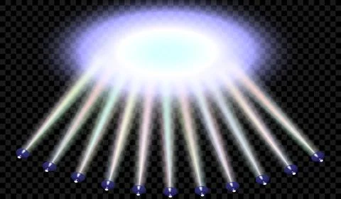 Vector Spotlights. Scene. Light Effects. Stock Illustration