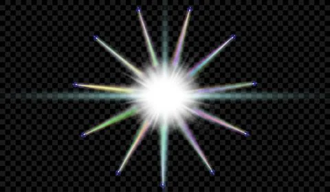 Vector Spotlights. Scene. Light Effects. Stock Illustration