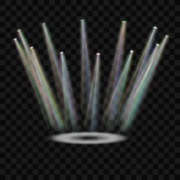 Vector Spotlights. Scene. Light Effects. Stock Illustration