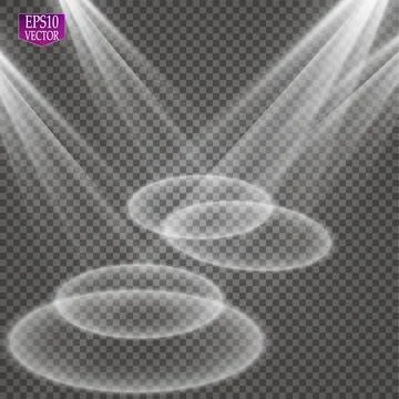 Vector Spotlights. Scene. Light Effects. Glow light effect Stock-Illustration