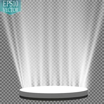 Vector Spotlights. Scene. Light Effects. Glow light effect Stock Illustration