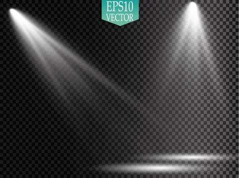 Vector Spotlights. Scene. Light Effects. Glow light effect Stock-Illustration
