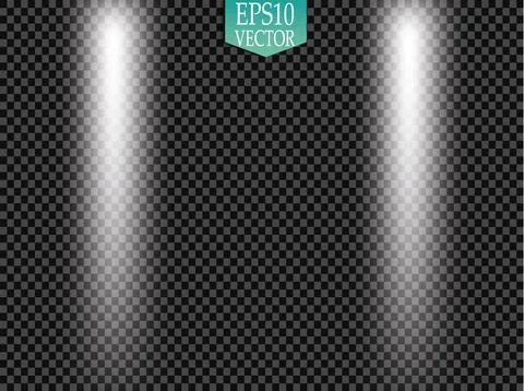 Vector Spotlights. Scene. Light Effects. Glow light effect 库存插图