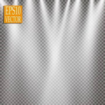 Vector Spotlights. Scene. Light Effects. Glow light effect Ilustração Stock