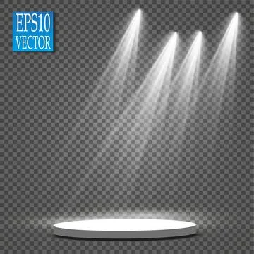 Vector Spotlights. Scene. Light Effects. Glow light effect Stock-Illustration