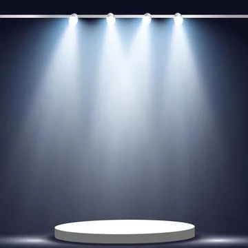 Vector Spotlights. Scene. Light Effects. Glow light effect Stock Illustration