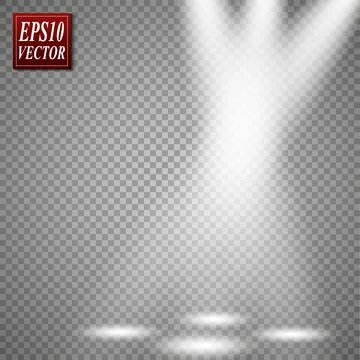 Vector Spotlights. Scene. Light Effects. Glow light effect Stock-Illustration