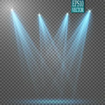 Vector Spotlights. Scene. Light Effects. Glow light effect Stock-Illustration
