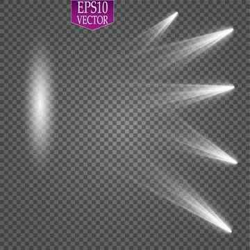 Vector Spotlights. Scene. Light Effects. Glow light effect Stock-Illustration