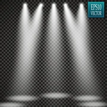 Vector Spotlights. Scene. Light Effects. Glow light effect Ilustração Stock