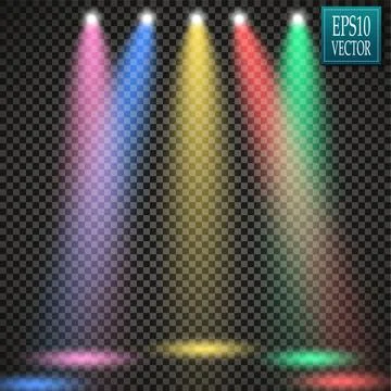 Vector Spotlights. Scene. Light Effects. Glow light effect Illustrazione stock