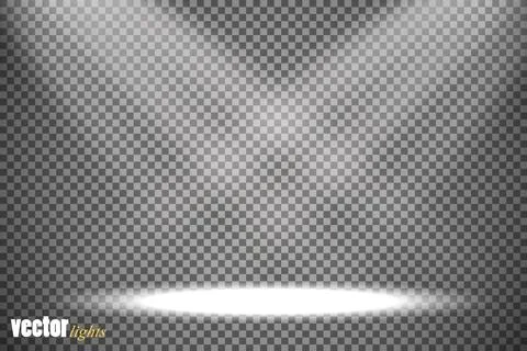 Vector Spotlights. Scene. Light Effects. Glow light effect Stock Illustration