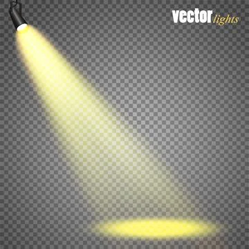 Vector Spotlights. Scene. Light Effects. Glow light effect Stock-Illustration