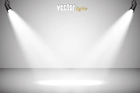 Vector Spotlights. Scene. Light Effects. Glow light effect Stock-Illustration