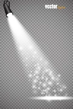 Vector Spotlights. Scene. Light Effects. Glow light effect Stock Illustration