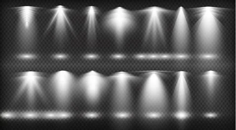 Vector Spotlights. Scene. Light Effects. Stock-Illustration